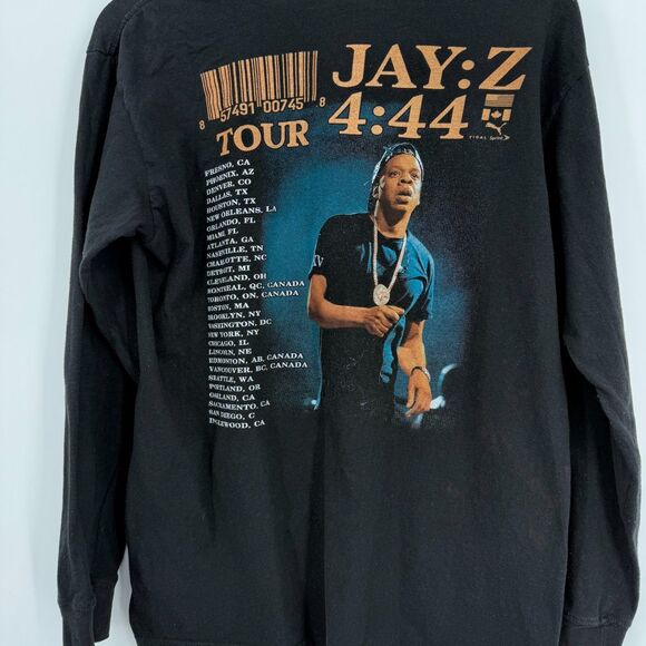 Jay Z 4:44 Tour 2017 Shirt M womens long sleeve tee Black Rap Hip Hop Concert - Picture 8 of 11